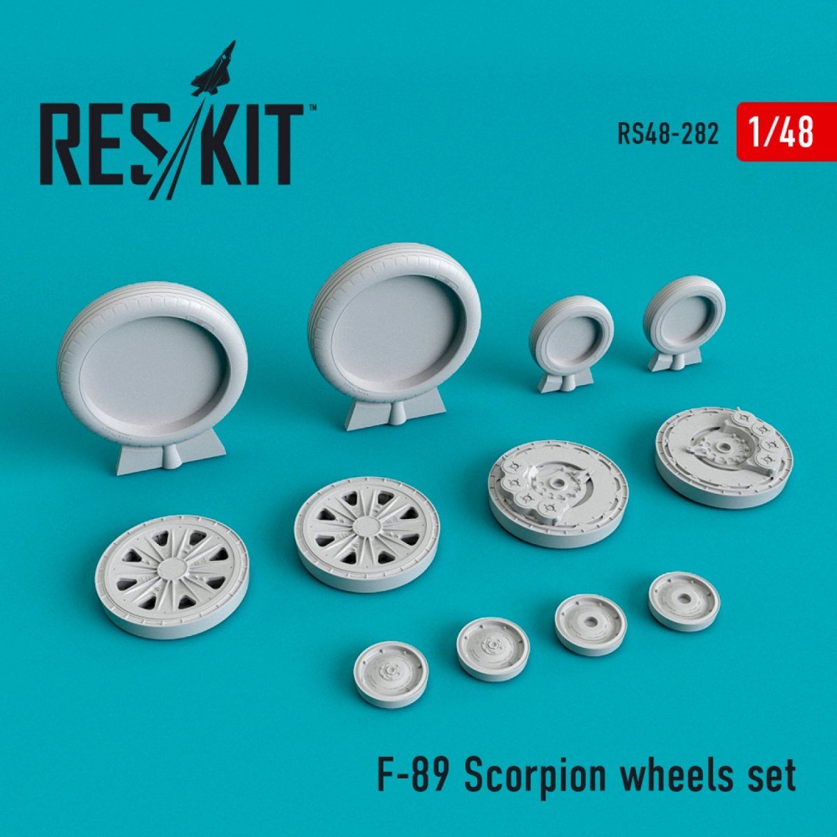 RESKIT RS48-0282 F-89 « SCORPION » JEU DE ROUES 1/48