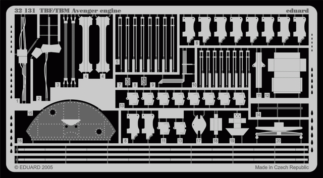 Eduard 32131 TBF/ TBM engine 1/32 TRUMPETER