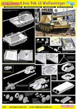 Dragon 6728 Ardelt-Rheinmetall 8.8cm Pak 43 Waffentrager 1/35 – imagen 2