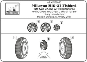 Armory Models AW72050 Mikoyan MiG-21 Fishbed wheels w/ weighted tires, late 1/72 – obrázek 6