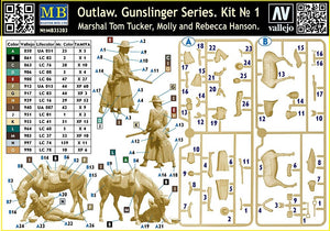 Master Box 35203 Outlaw. Gunslinger #1: Marshal Tom Tucker, Molly and Rebecca Hanson 1/35 – image 3