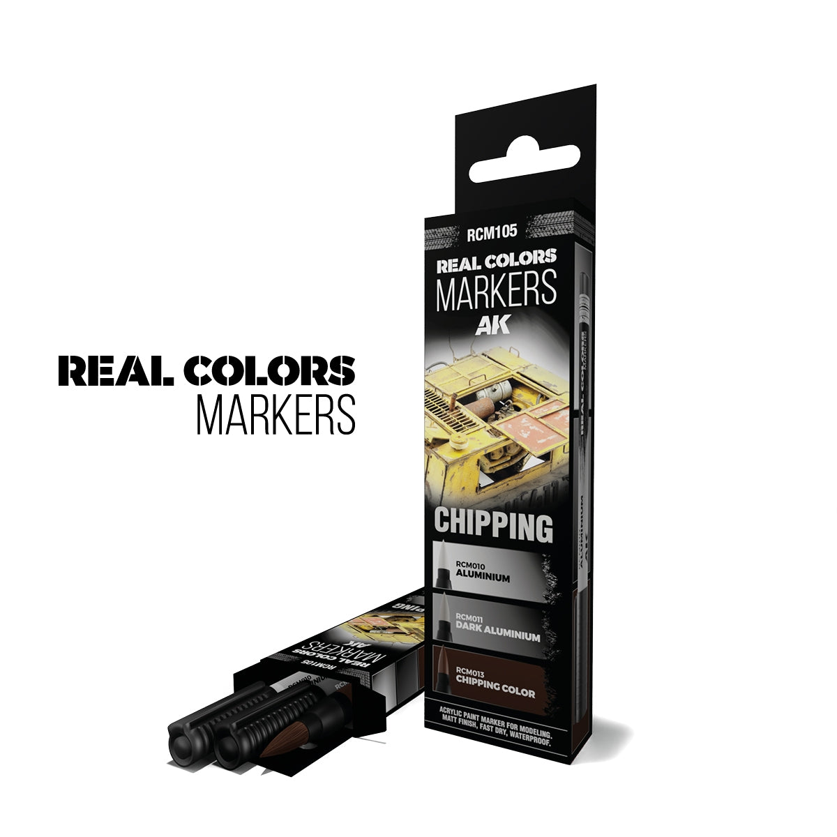 AK Interactive RCM105 CHIPPING – RC MARKERS SET RCM010 RCM011 RCM013 – obrázek 2
