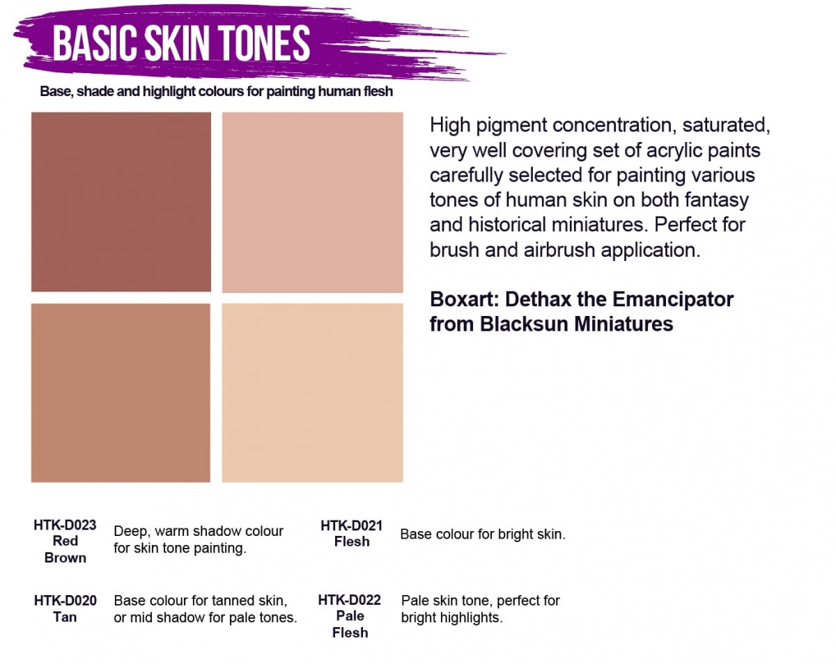Hataka HTK-DS04 Basic Skin Tones Set 4x17ml – obrázek 3