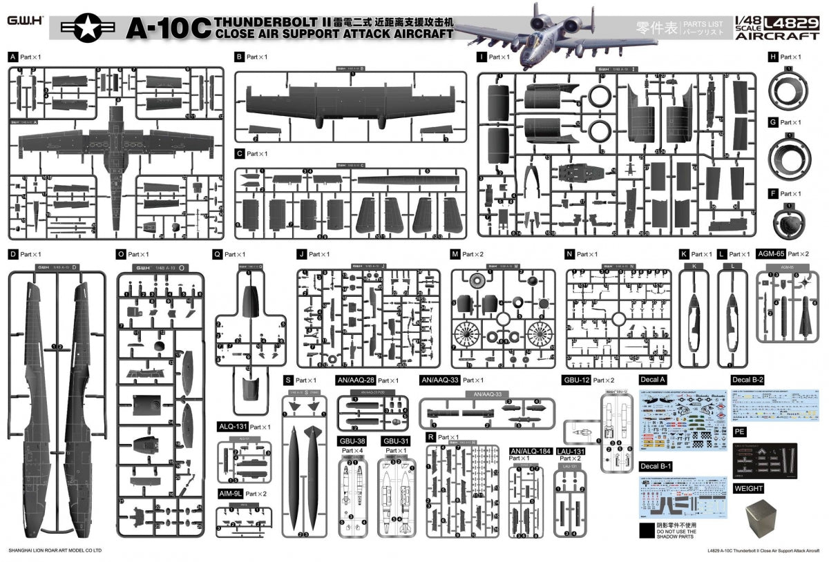 Great Wall Hobby L4829 A-10C THUNDERBOLT II 1/48 – zdjęcie 2