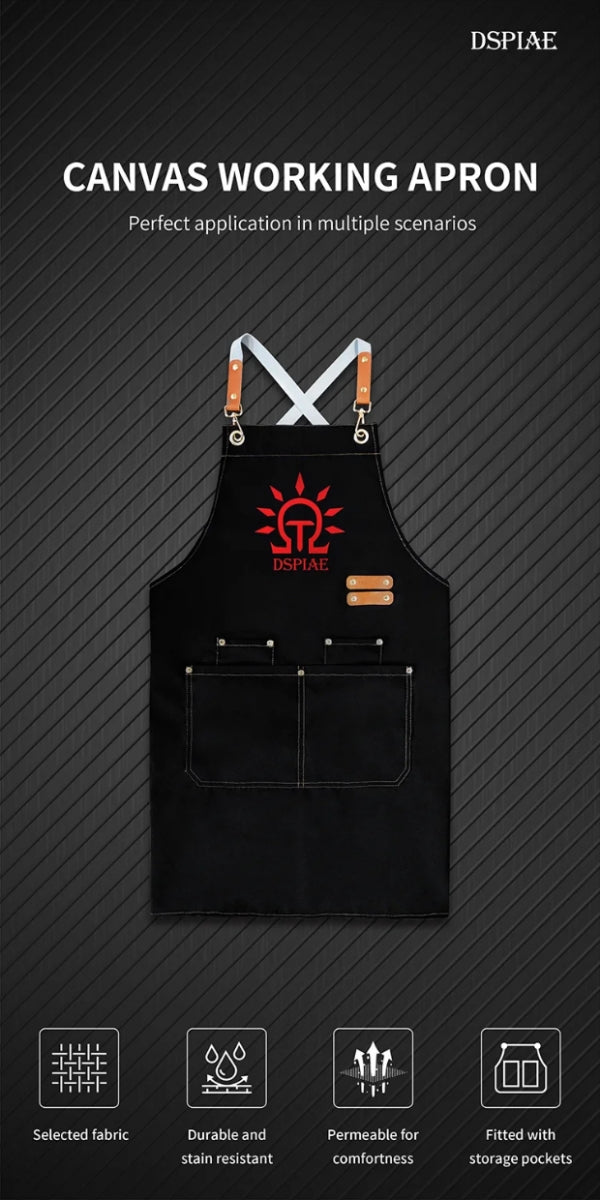 DSPIAE CAN-01 Canvas Working Apron – image 3