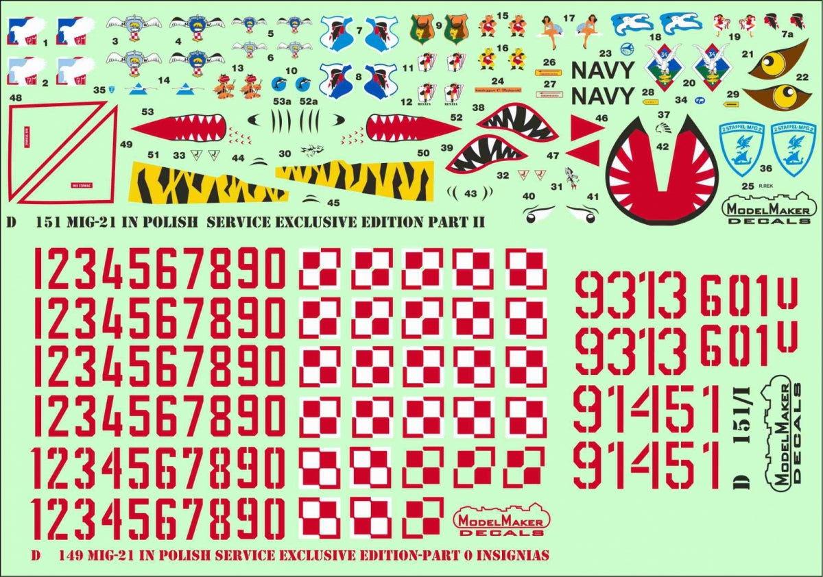 ModelMaker Decals D48151 MiG-21 in Polish service exclusive edition part II 1/48 – image 5