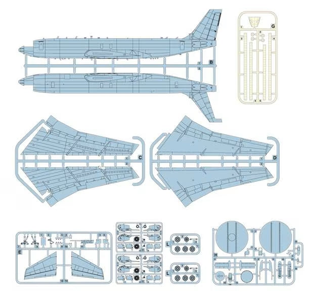 Roden 345 Boeing E-3 Sentry AWACS 1/144