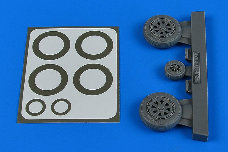 Aires 4822 J-29 Tunnan roues et masques de peinture 1/48 PILOT REPLICAST