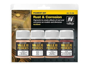 Vallejo 73194 Pigment Set Rust &amp;amp; Corrosion 4x35ml