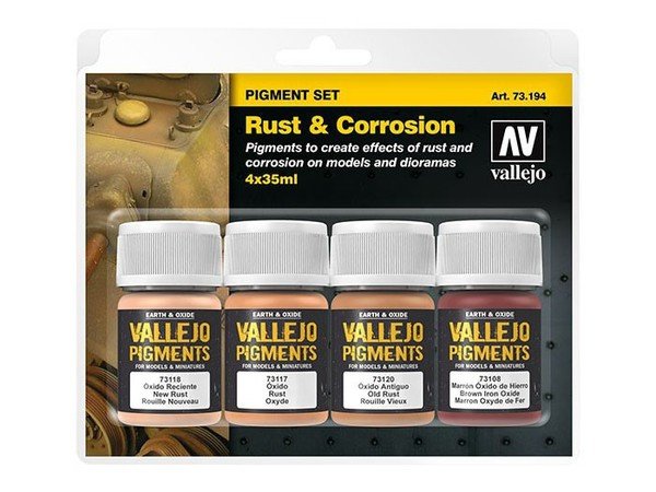 Vallejo 73194 Pigment Set Rust &amp;amp; Corrosion 4x35ml