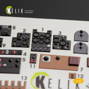 KELIK K32008 KI-61-I INTERIOR 3D DECALS FOR HASEGAWA KIT 1/32 – image 2