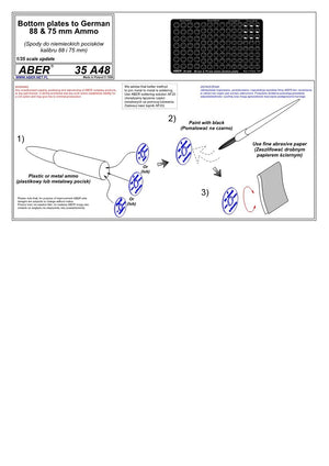 Aber 35A048 Bottoms for 88 and 75 mm (German) projectile cases (1/35) – immagine 4