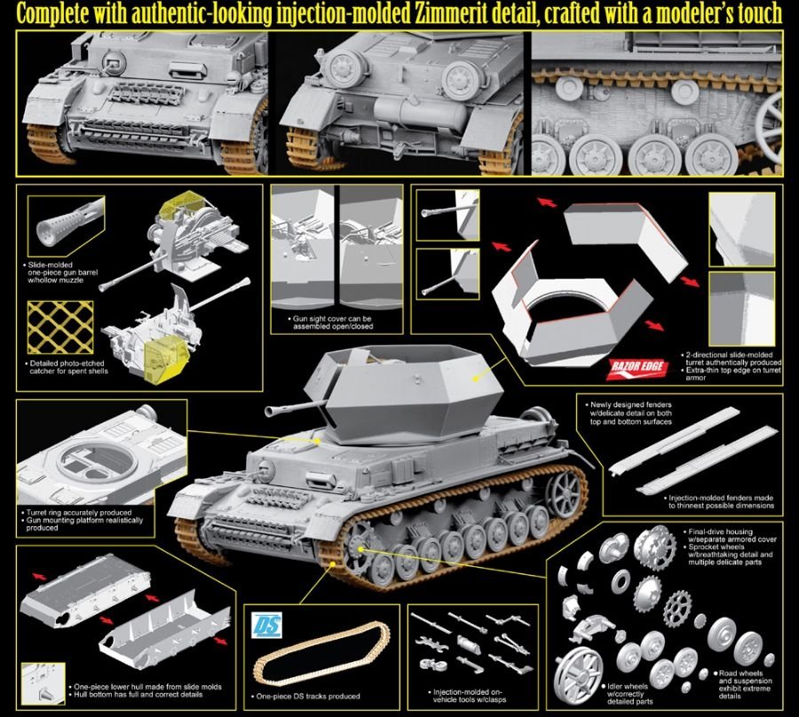 Dragon 6746 FlaK 43 Flakpanzer IV Ostwind w/Zimmerit 1/35 – Bild 2
