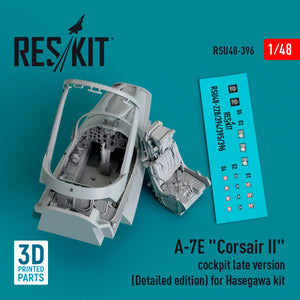 RESKIT RSU48-0396 A-7E &amp;quot;Corsair II&amp;quot; cockpit late version (Detailed edition) for Hasegawa kit (3D Printed) 1/48 – obrázek 2