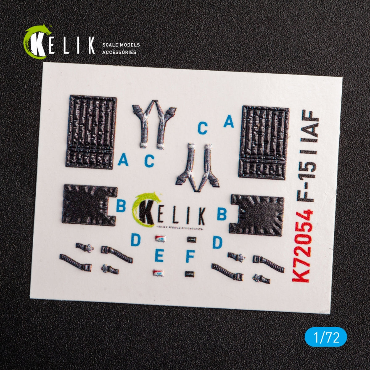 KELIK K72054 F-15I IAF RA`AM - INTERIOR 3D DECALS FOR GWH KIT 1/72 – image 2