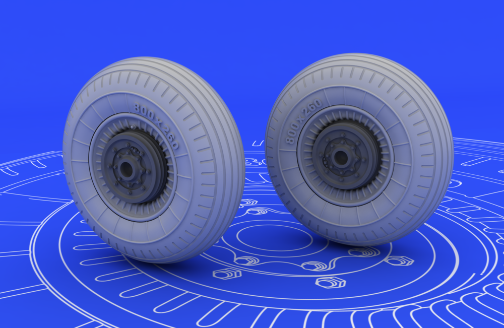 Eduard 648072 Il-2 wheels 1/48 (TAMIYA)