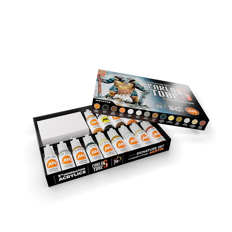 AK Interactive AK11779 CARLOS TOBES – 3GEN SIGNATURE SET – 14 COLORS &amp;amp; 1 FIGURE – image 3