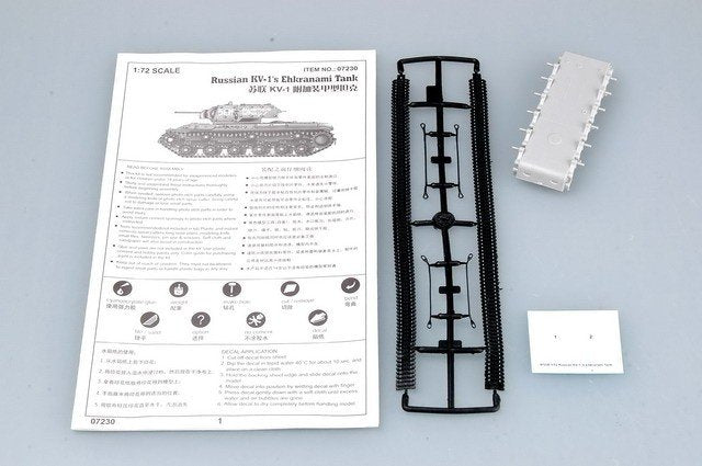 Trumpeter 07230 Soviet KV-1S Ehkranami 1/72 – zdjęcie 3