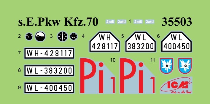 ICM 35503 sEPkw Kfz.70 with Zwillingssockel 36 WWII German military vehicle 1/35 – image 6