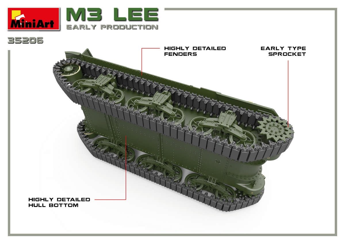 Miniart 35206 M3 Lee early prod. w/interior 1/35 – obrázek 10