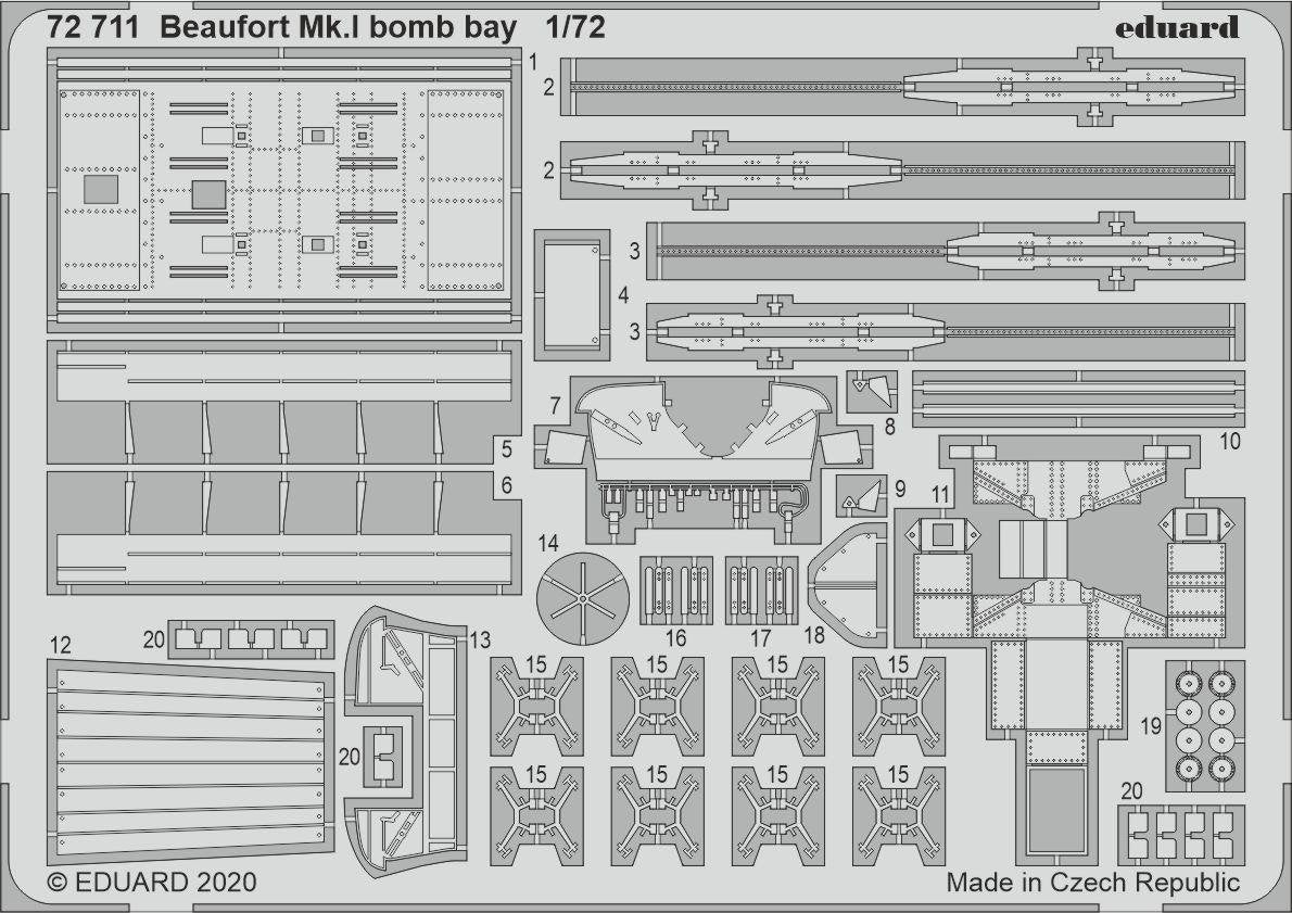 Eduard BIG72163 Beaufort Mk.I for AIRFIX 1/72 – Bild 2