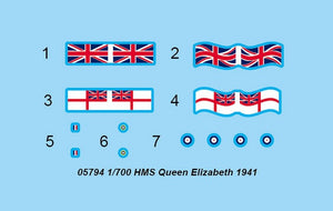 Trumpeter 05794 HMS Queen Elizabeth 1941 1/700 – image 5