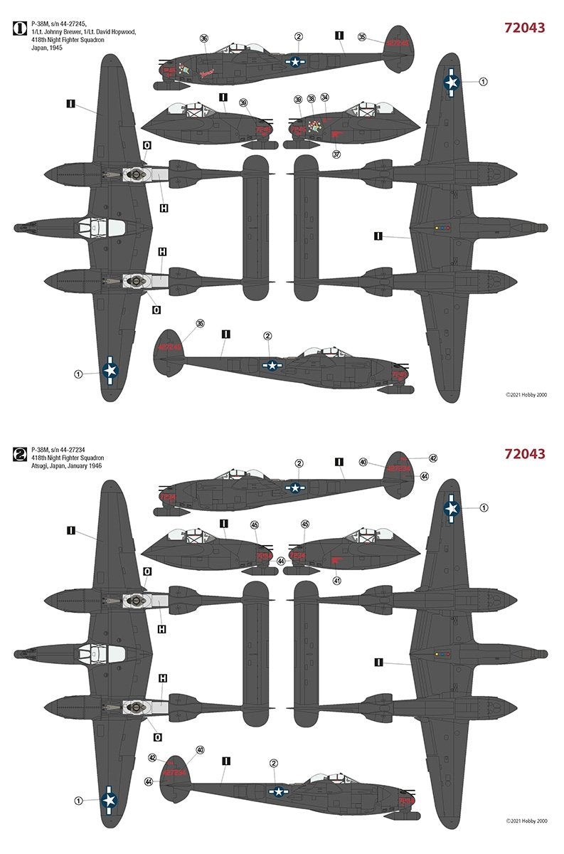 Hobby 2000 72043 P-38M Night Lightning – DRAGON 1/72 – obrázek 2