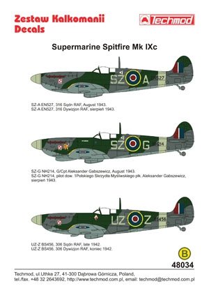 Techmod 48034 - Supermarine Spitfire Mk.IX 1/48 – image 2