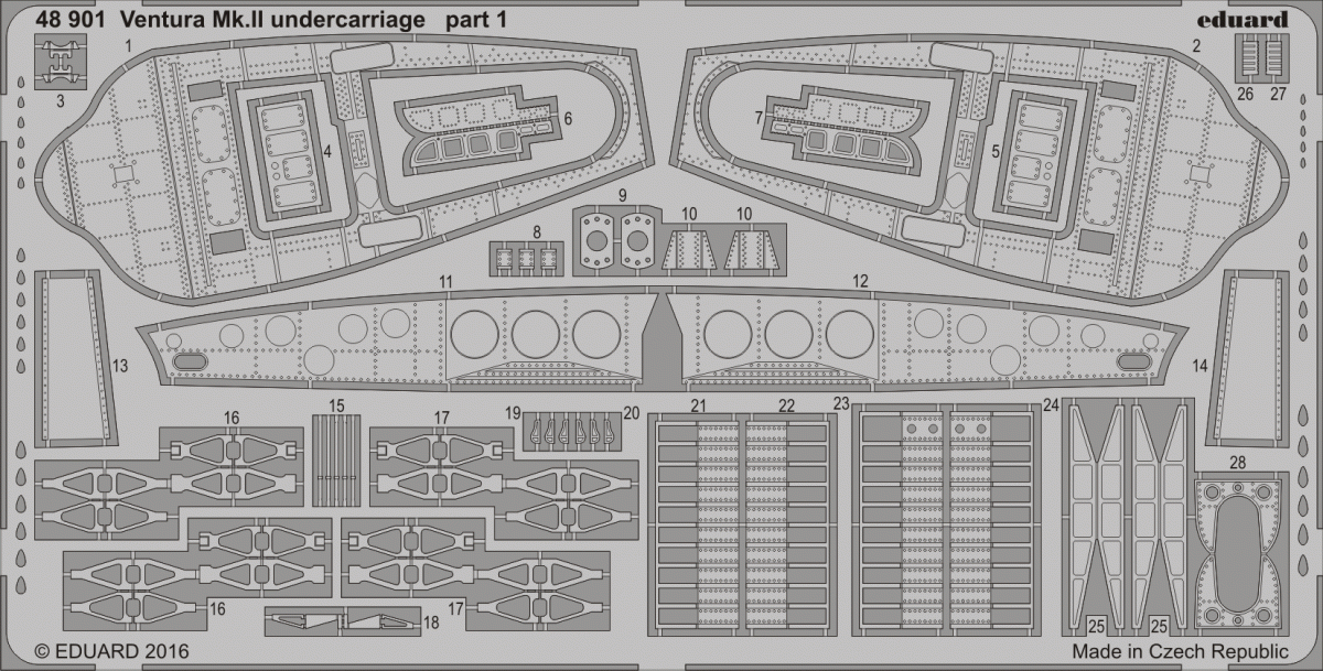 Eduard 48901 Ventura Mk. II undercarriage REVELL 1/48