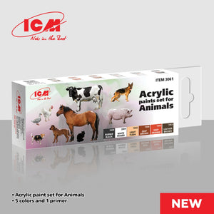 ICM 3061 Acrylic paints set for Animals 12 ml x 6