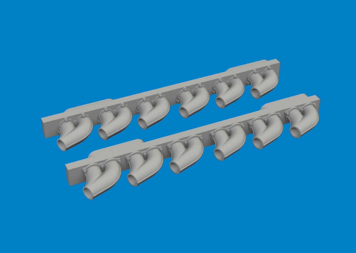 Eduard 6481050 P-39 exhaust stacks rounded PRINT ARMA HOBBY 1/48