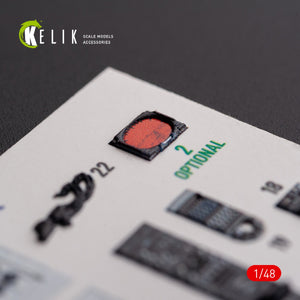 KELIK K48099 A-6A Intruder - interior 3D decals for HobbyBoss kit 1/48 – obrázek 5