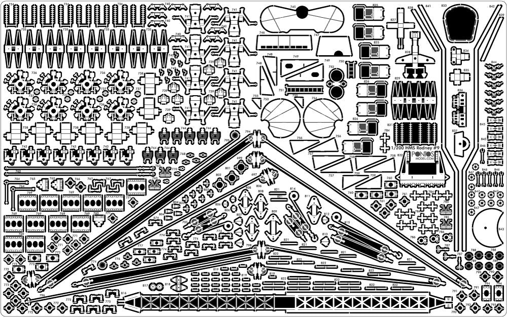 Pontos 23007F1 HMS RODNEY 1942 Detail Up Set 1/200 – image 31
