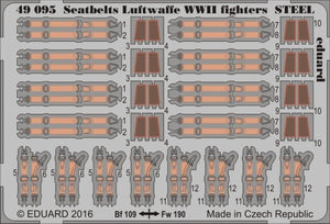 Eduard 49095 Seatbelts Luftwaffe WWII fighters STEEL 1/48