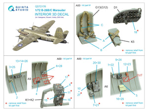 Quinta Studio QD72176 B-26B Marauder 3D-Printed &amp;amp; colored Interior on decal paper (Hasegawa/ Eduard/ Hobby2000) 1/72 – Bild 3