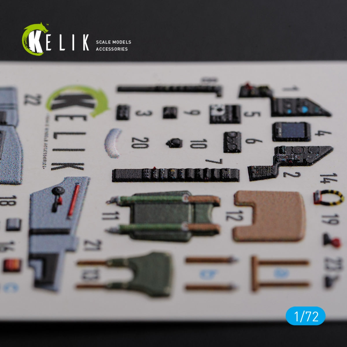 KELIK K72119 Mirage 2000C interior 3D decals forModelSvit kit 1/72 – Bild 6