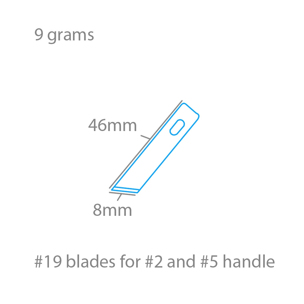 Modelcraft PKN2719 #19 Angled Chiselling Blades x 5 For #2 or #5 Handles – obrázek 2