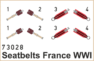 Eduard 73028 Seatbelts France WWI SUPERFABRIC 1/72