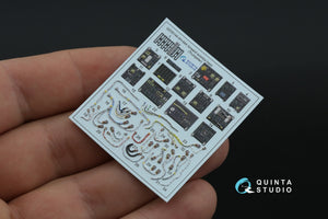 Quinta Studio QD+35144 AH-64A forward avionics bays 3D-Printed &amp;amp; colored Interior on decal paper (Trumpeter) (with 3D-printed resin parts) 1/35 – immagine 5