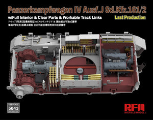 Rye Field Model 5043 Panzerkampfwagen IV Ausf.J Sd.Kfz.161/2 (w/full interior&amp;amp;clear parts&amp;amp;workle track links) 1/35 – obrázek 8