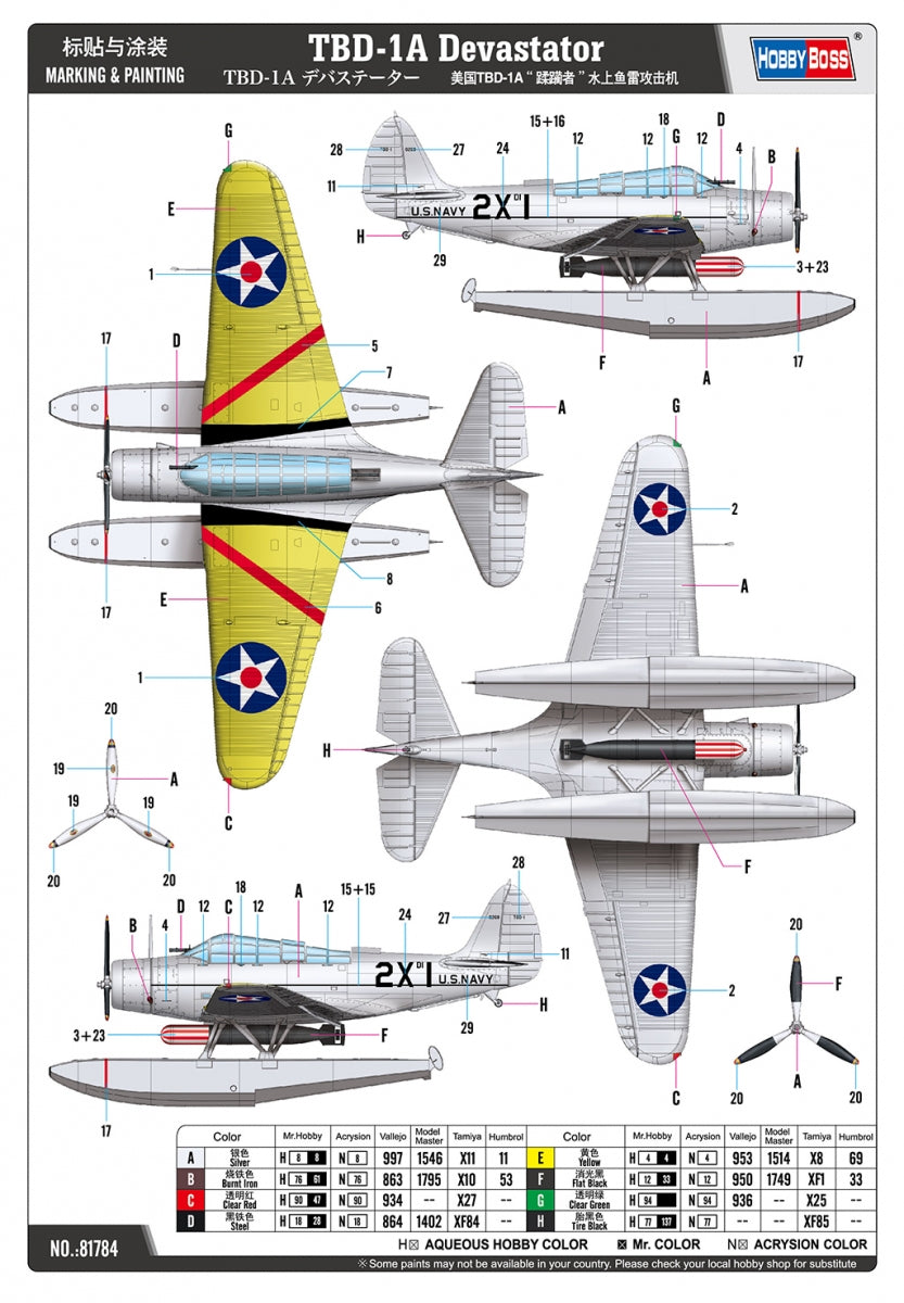 Hobby Boss 81784 TBD-1A Devastator 1/48 – obrázek 3