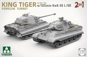 Takom 2178 Sd.Kfz.182 King Tiger Porsche Turret With 105mm KwK 46L/68 - 2 In 1 1/35 – Bild 5
