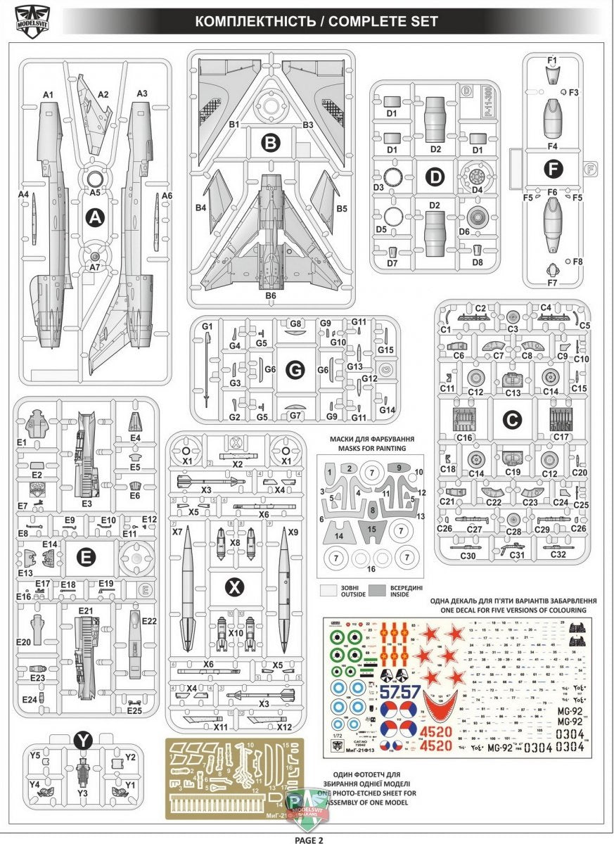 Modelsvit 72042 MiG-21 F-13 Supersonic jet fighter 1/72 – zdjęcie 6