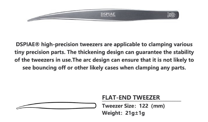 DSPIAE AT-TZ02 Flat-End Tweezer – immagine 2