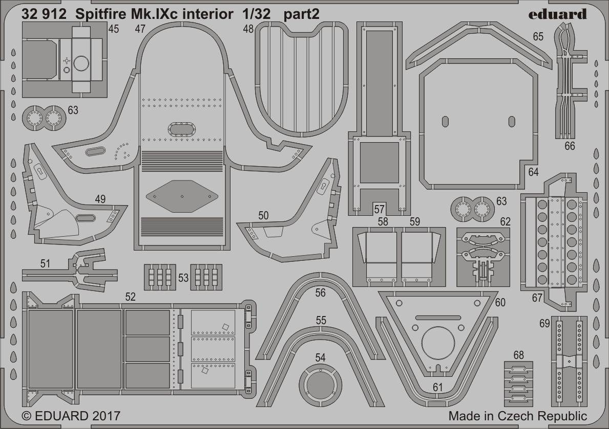 Eduard 32912 Spitfire Mk. IXc interior REVELL 1/32 – imagen 2