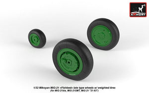Armory Models AW32011 Mikoyan MiG-21 Fishbed wheels w/ weighted tires, late 1/32 – image 5