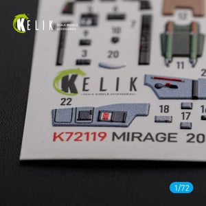KELIK K72119 Mirage 2000C interior 3D decals forModelSvit kit 1/72 – Bild 4