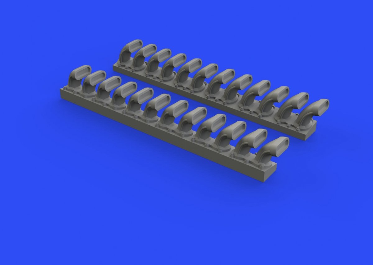 Eduard 648508 P-400 exhaust stacks 1/48 EDUARD – image 2
