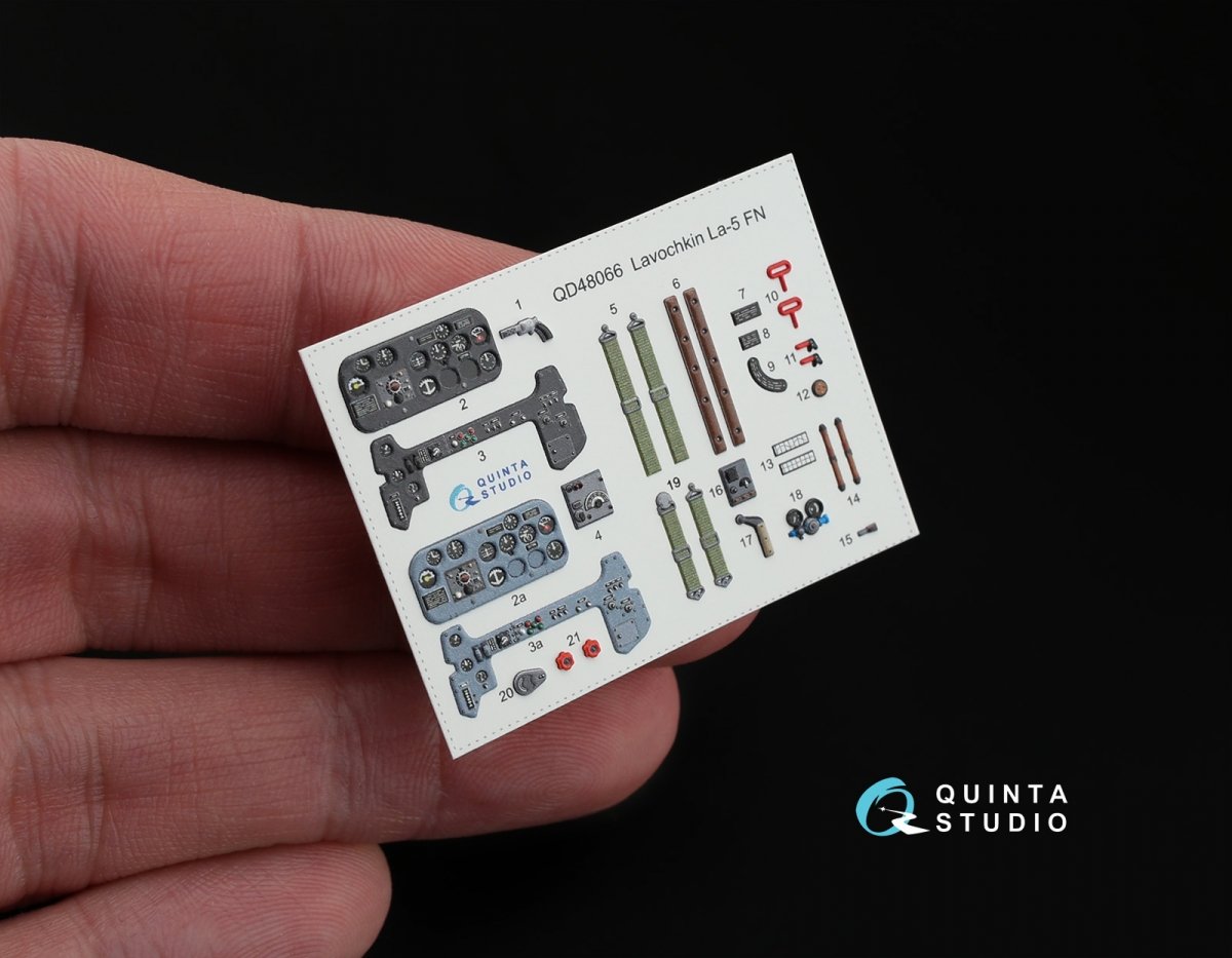 Quinta Studio QD48066 La-5FN 3D-Printed &amp;amp; colored Interior on decal paper (for Zvezda kit) 1/48 – image 3