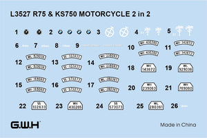Great Wall Hobby L3527 WWII German Motorcycle R75 &amp;amp; KS750 2 in 2 1/35 – imagen 4